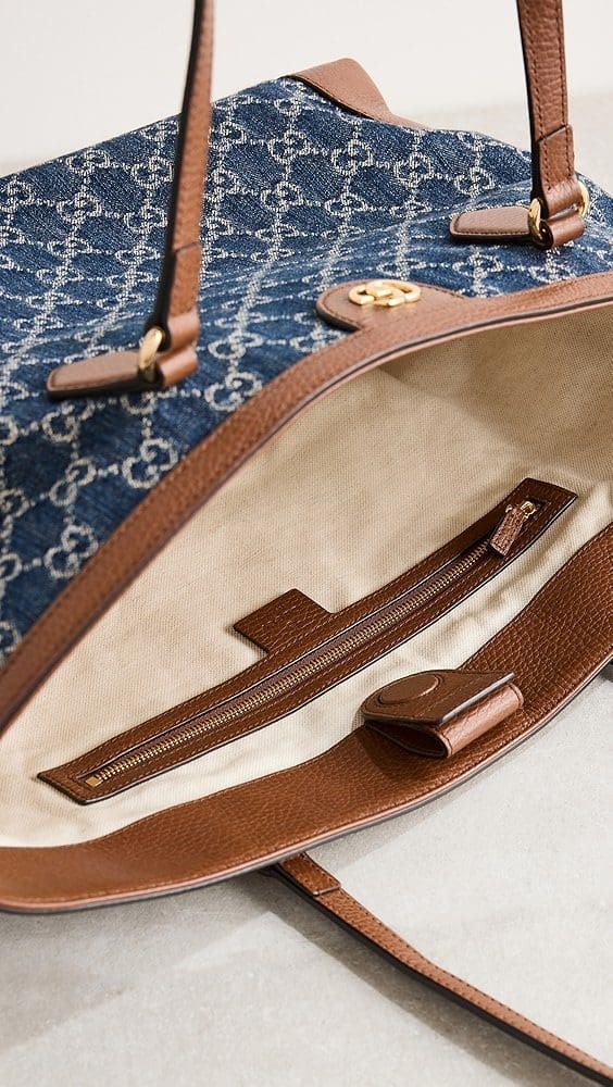 Gucci Blue Denim Ophidia Medium Tote - 图片 5