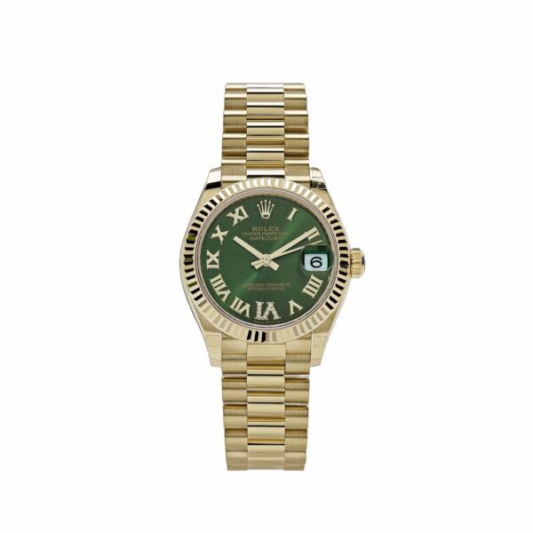 Rolex Datejust 31 278278 ‘Ladies’ Yellow Gold Diamond Green Dial President (2023)