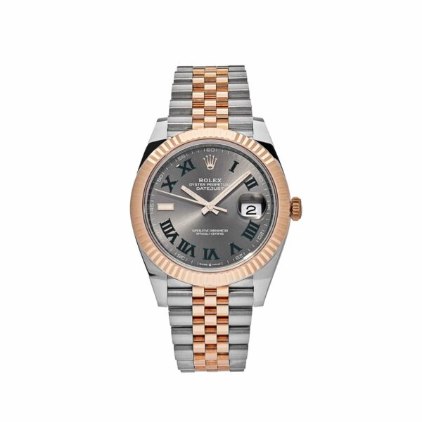 Rolex Datejust 41 126331 Rose Gold Stainless Steel Wimbledon Dial Jubilee