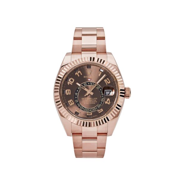 Rolex Sky-Dweller 326935 Rose Gold Chocolate Arabic Numeral Dial