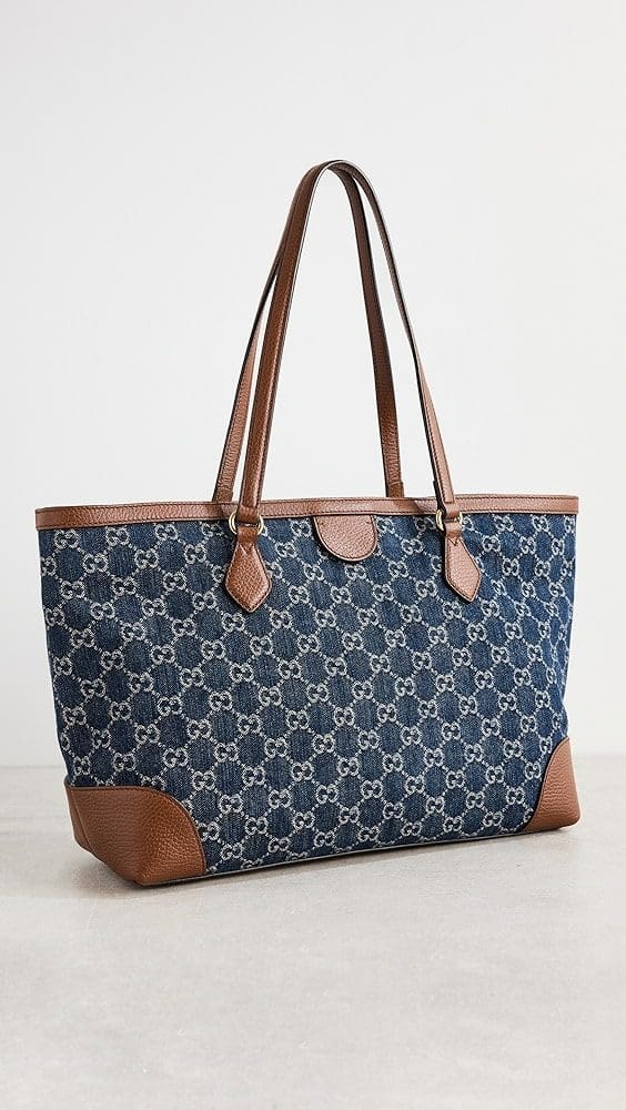 Gucci Blue Denim Ophidia Medium Tote - 图片 3