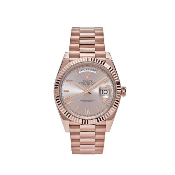 Rolex Day-Date 40 228235 Rose Gold Sundust Roman Dial (2023)