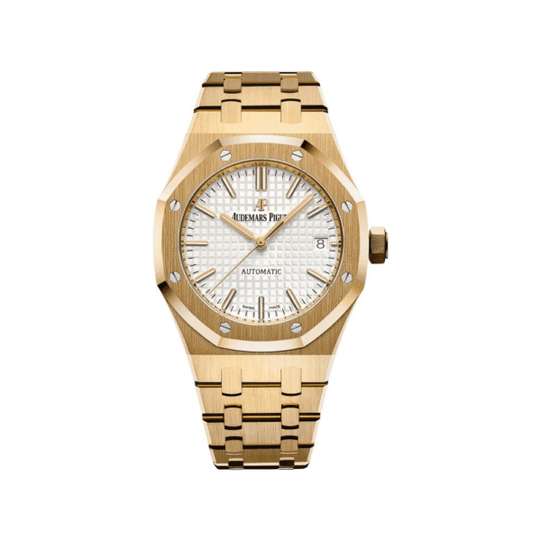 Audemars Piguet Royal Oak Selfwinding 15450BA.OO.1256BA.01 Yellow Gold White Dial
