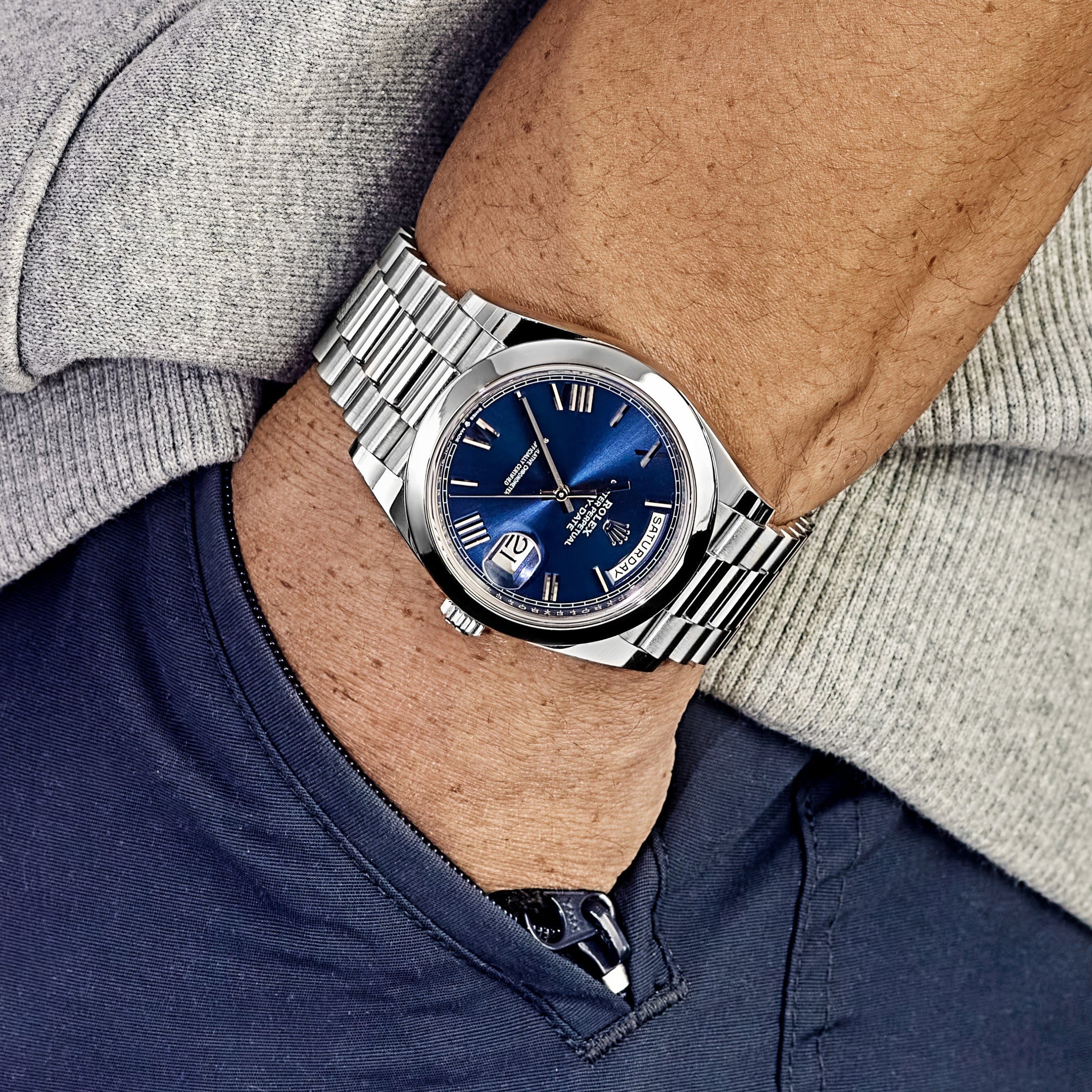 Rolex Day-Date 40 228206 Platinum Blue Dial (2022) - 图片 2