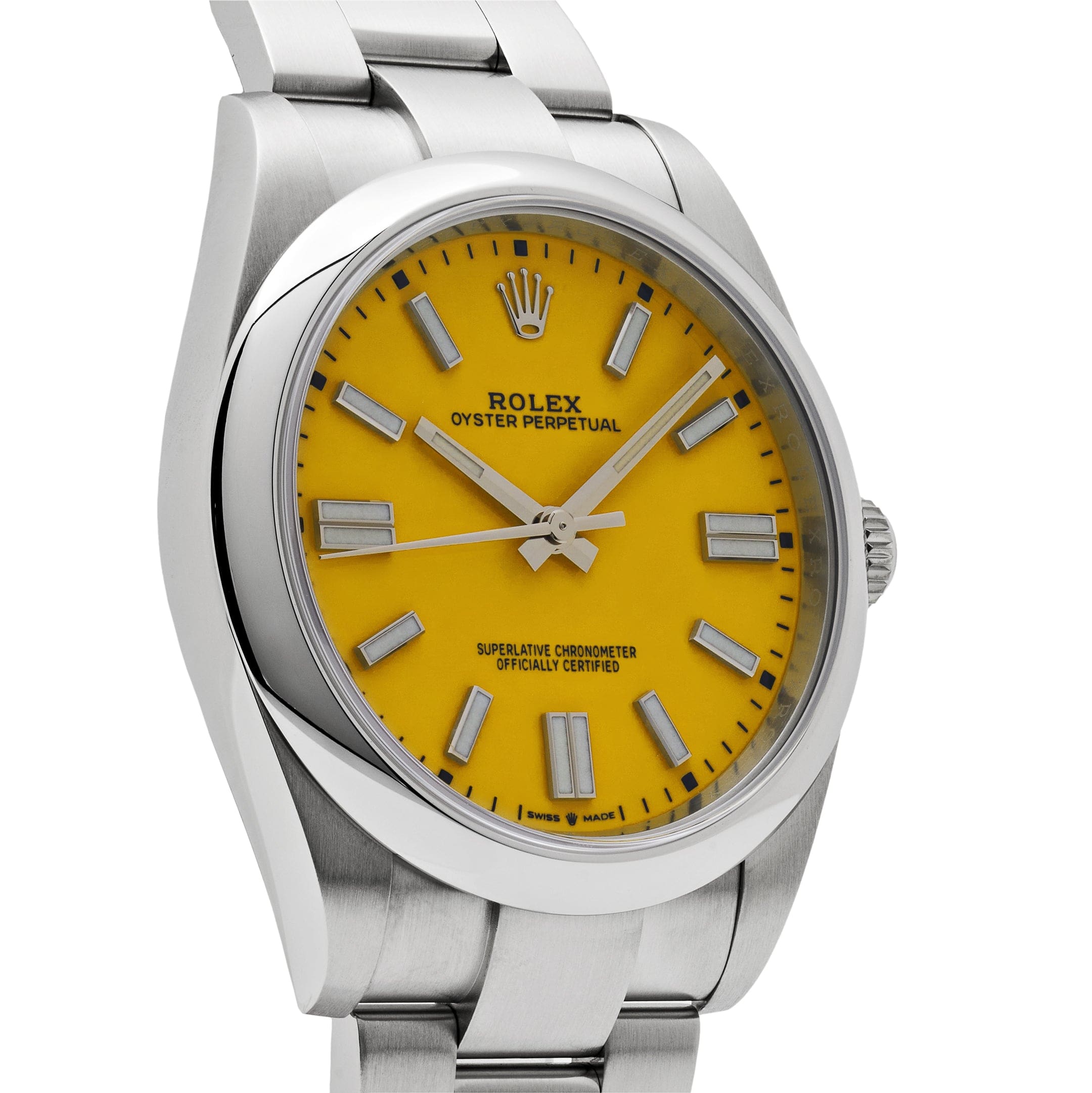 Rolex Oyster Perpetual 41 124300 Stainless Steel Yellow Dial - 图片 4