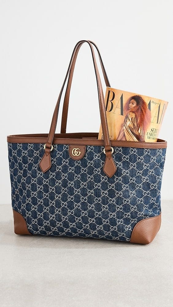 Gucci Blue Denim Ophidia Medium Tote - 图片 2