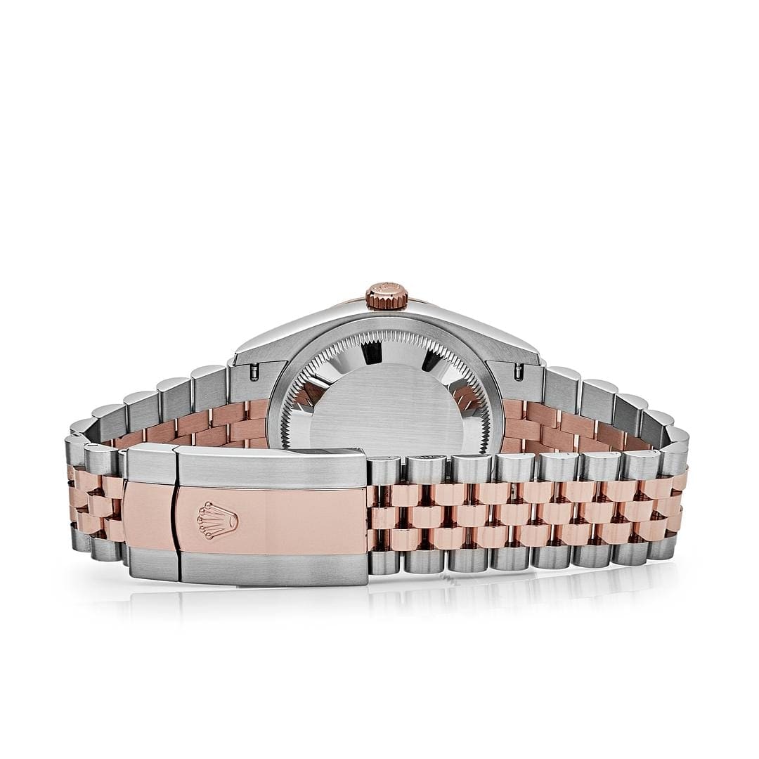 Rolex Datejust 36 126231 Rose Gold Stainless Steel Silver Fluted Motif Dial - 图片 6