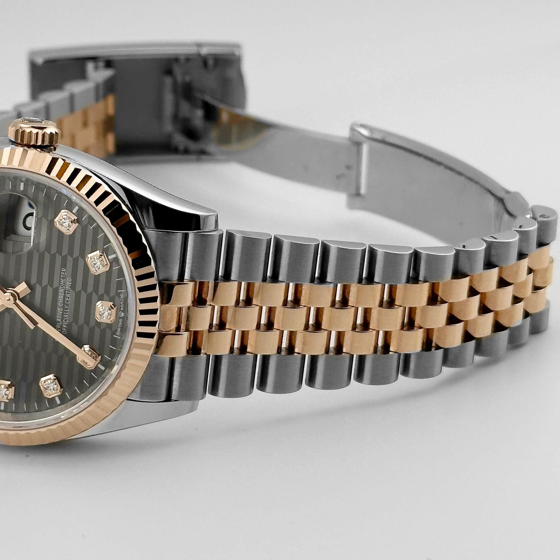 Rolex Datejust 36 126231 Rose Gold Stainless Steel Slate Motif Diamond Dial (2023) - 图片 7
