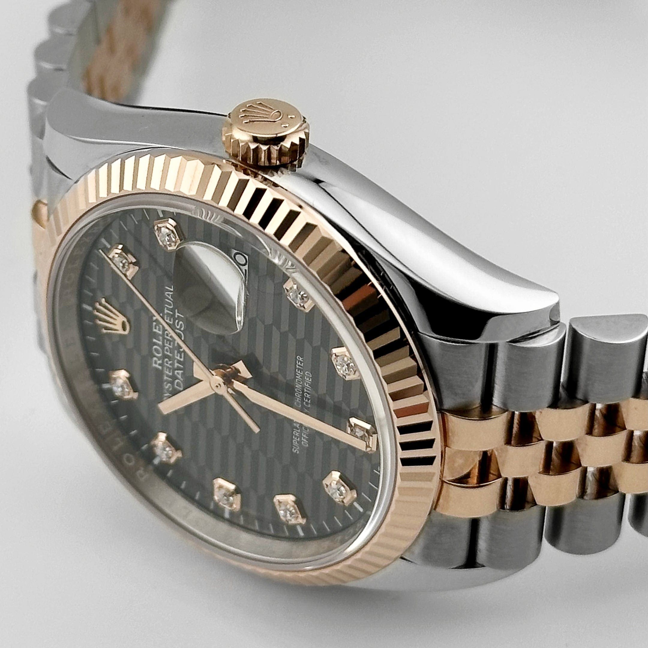 Rolex Datejust 36 126231 Rose Gold Stainless Steel Slate Motif Diamond Dial (2023) - 图片 3