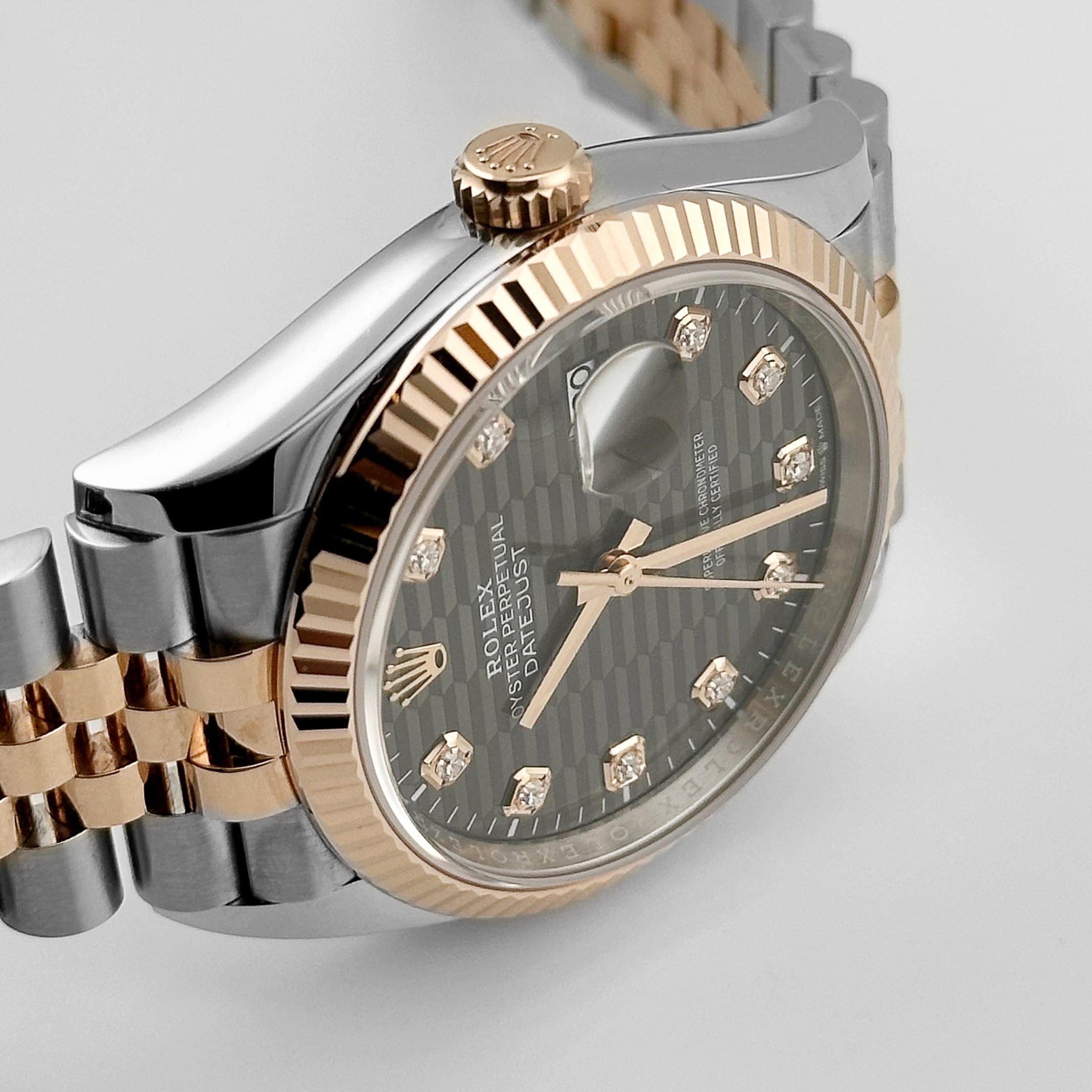 Rolex Datejust 36 126231 Rose Gold Stainless Steel Slate Motif Diamond Dial (2023) - 图片 4
