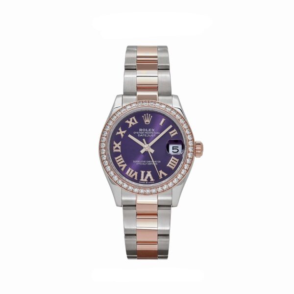 Rolex Datejust 31 278381RBR ‘Ladies’ Stainless Steel Rose Gold Aubergine Purple Dial Diamond Bezel Oyster (2022)