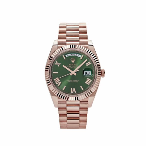 Rolex Day-Date 40 228235 Rose Gold Olive Green Dial (2023)