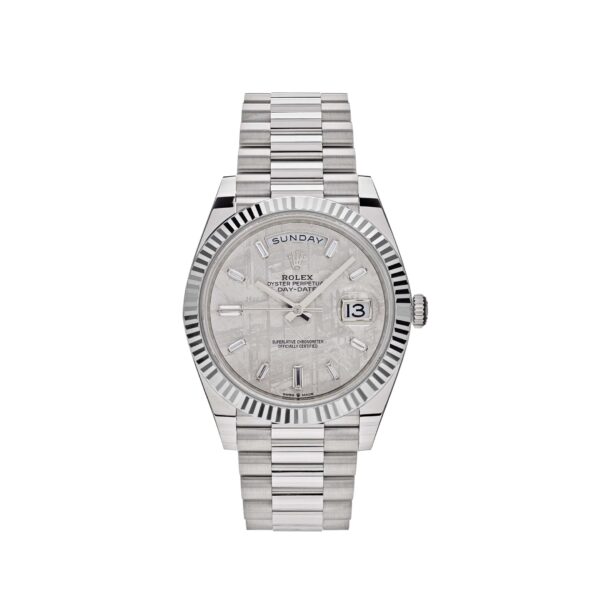 Rolex Day-Date 40 228239 White Gold Meteorite Diamond Dial