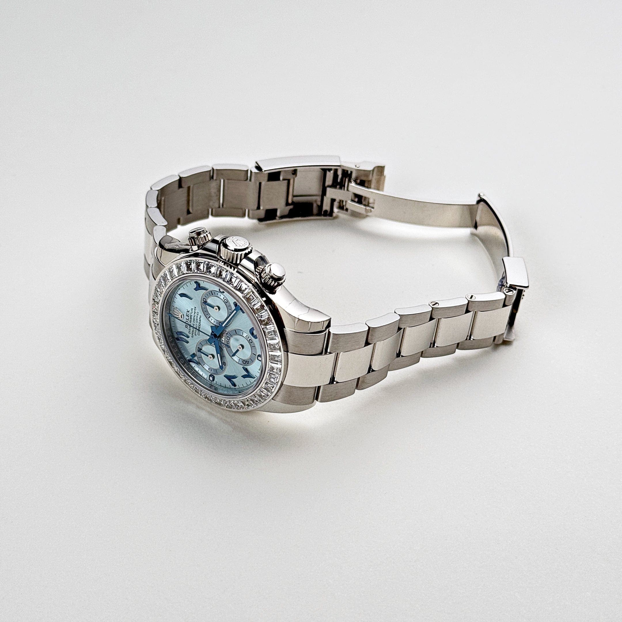 Rolex Daytona 116576TBR Platinum Diamond Ice Blue Arabic Dial - 图片 5