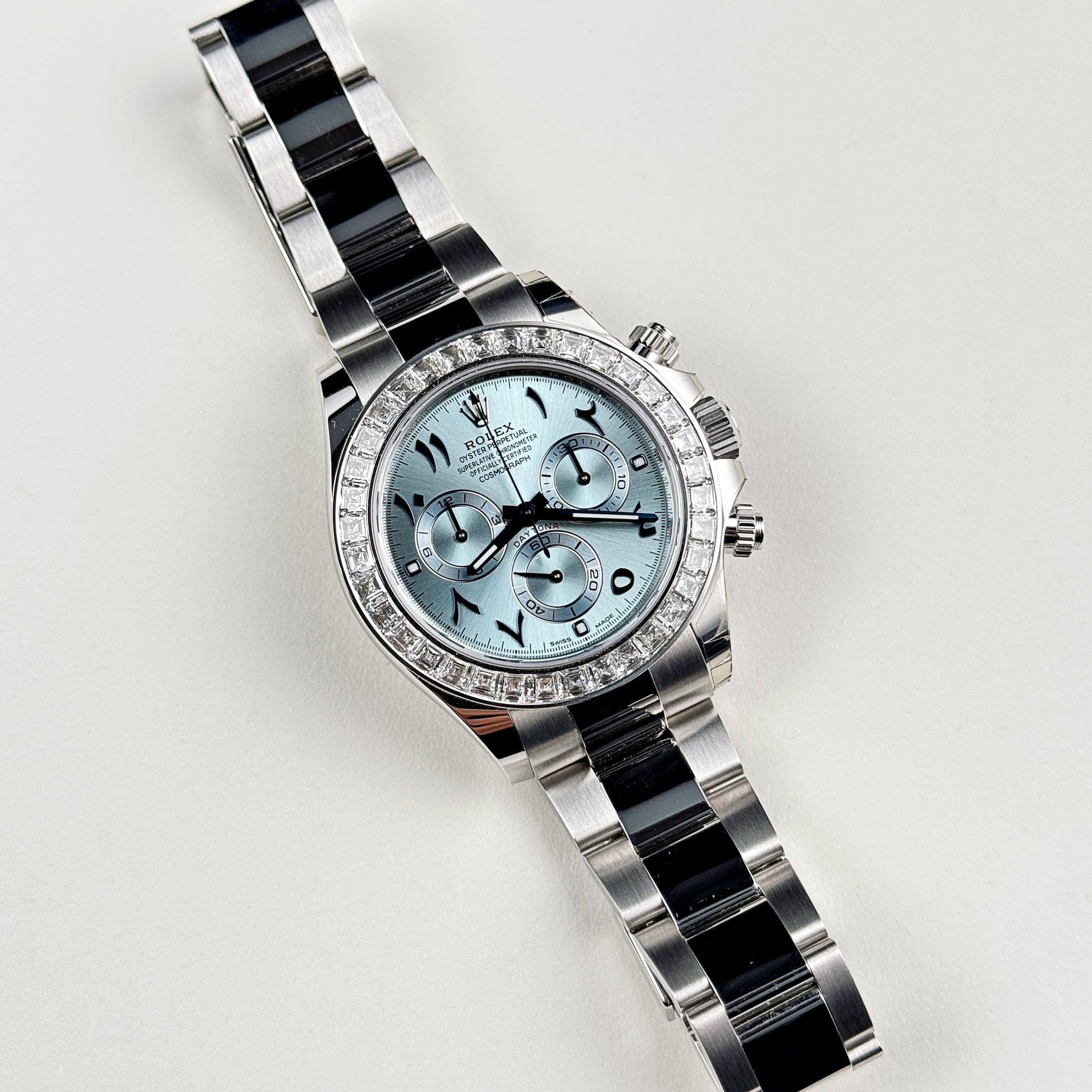 Rolex Daytona 116576TBR Platinum Diamond Ice Blue Arabic Dial - 图片 3