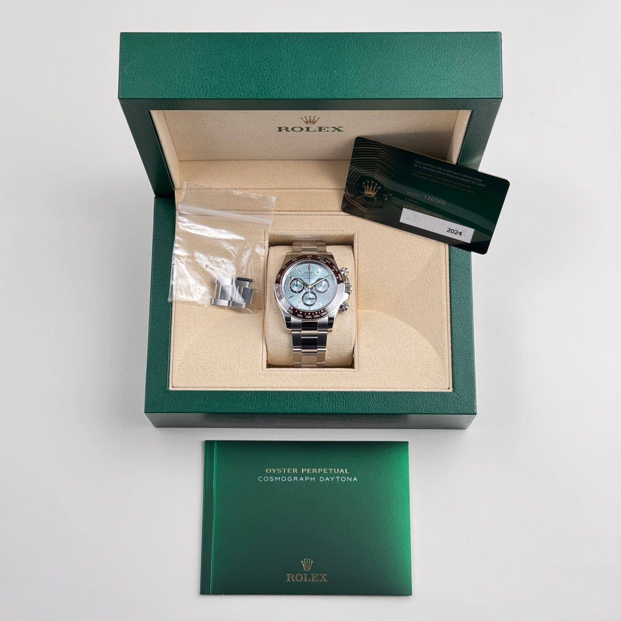 Rolex Daytona 126506 Platinum Ice Blue Baguette Dial (2024) - 图片 12