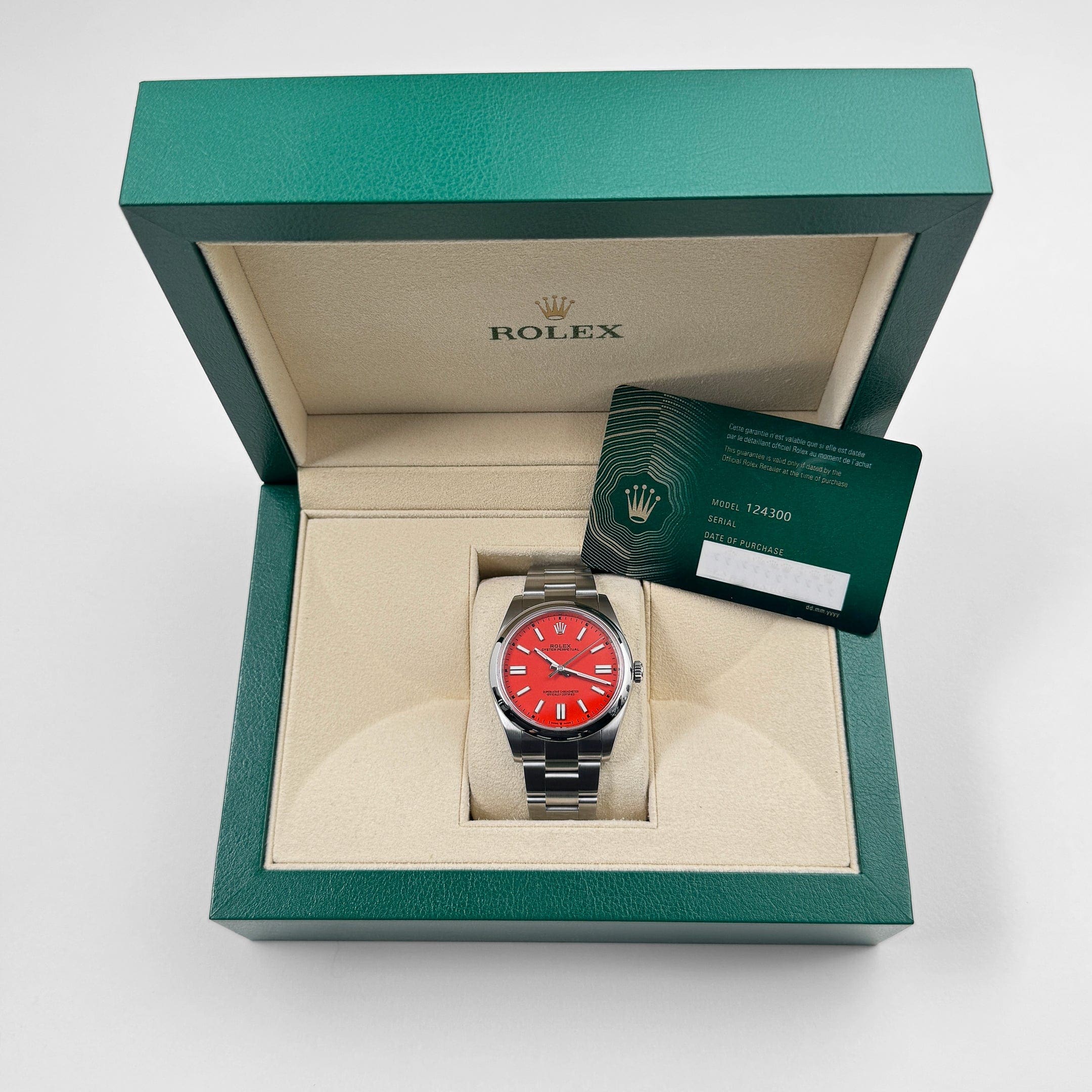 Rolex Oyster Perpetual 41 124300 Stainless Steel Red Dial (2021) - 图片 12