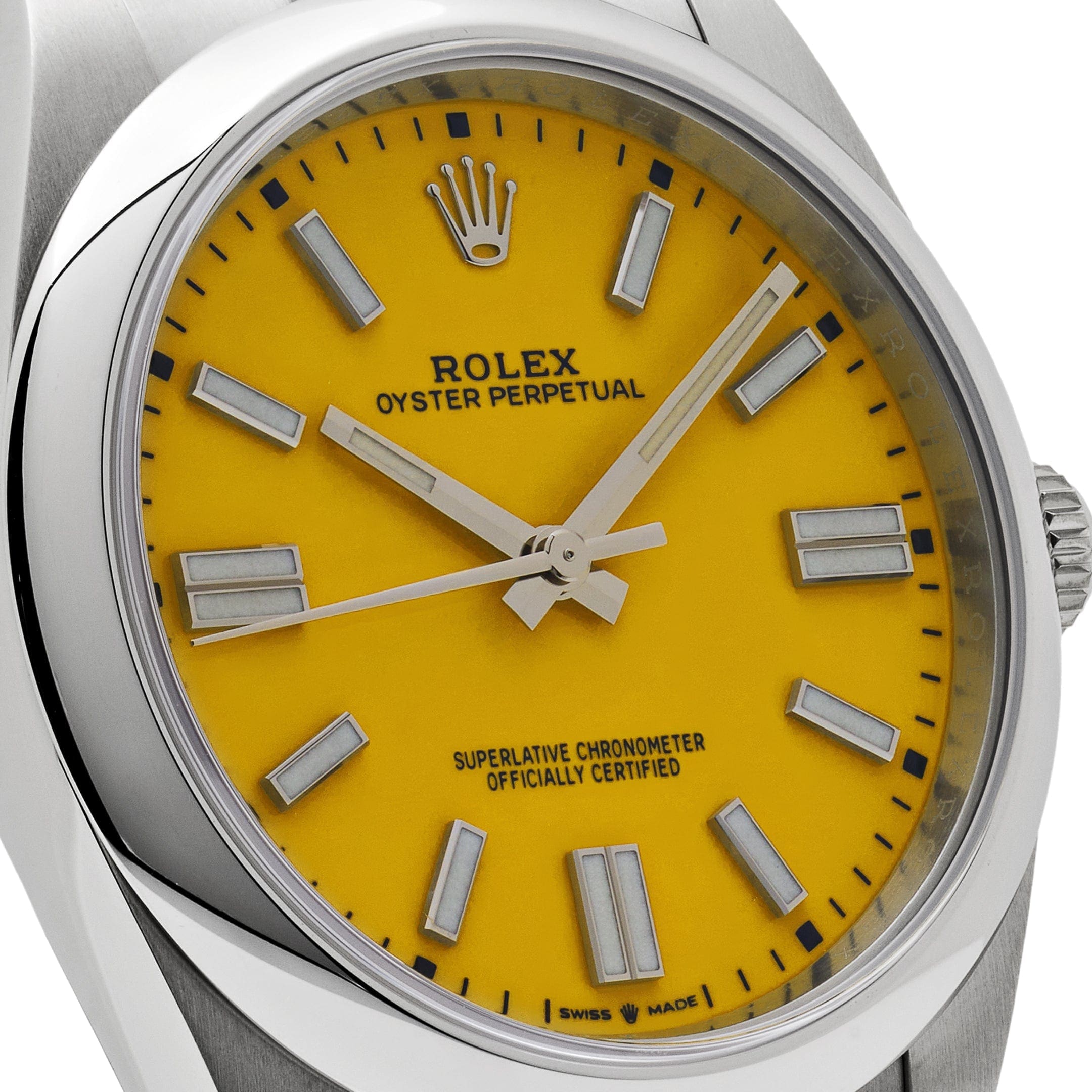 Rolex Oyster Perpetual 41 124300 Stainless Steel Yellow Dial - 图片 5