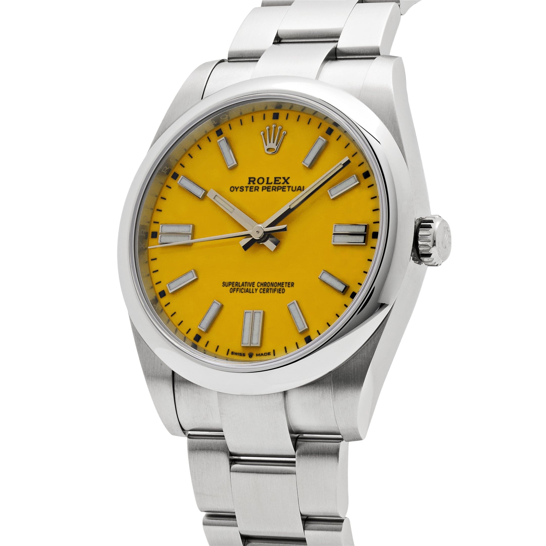 Rolex Oyster Perpetual 41 124300 Stainless Steel Yellow Dial - 图片 3