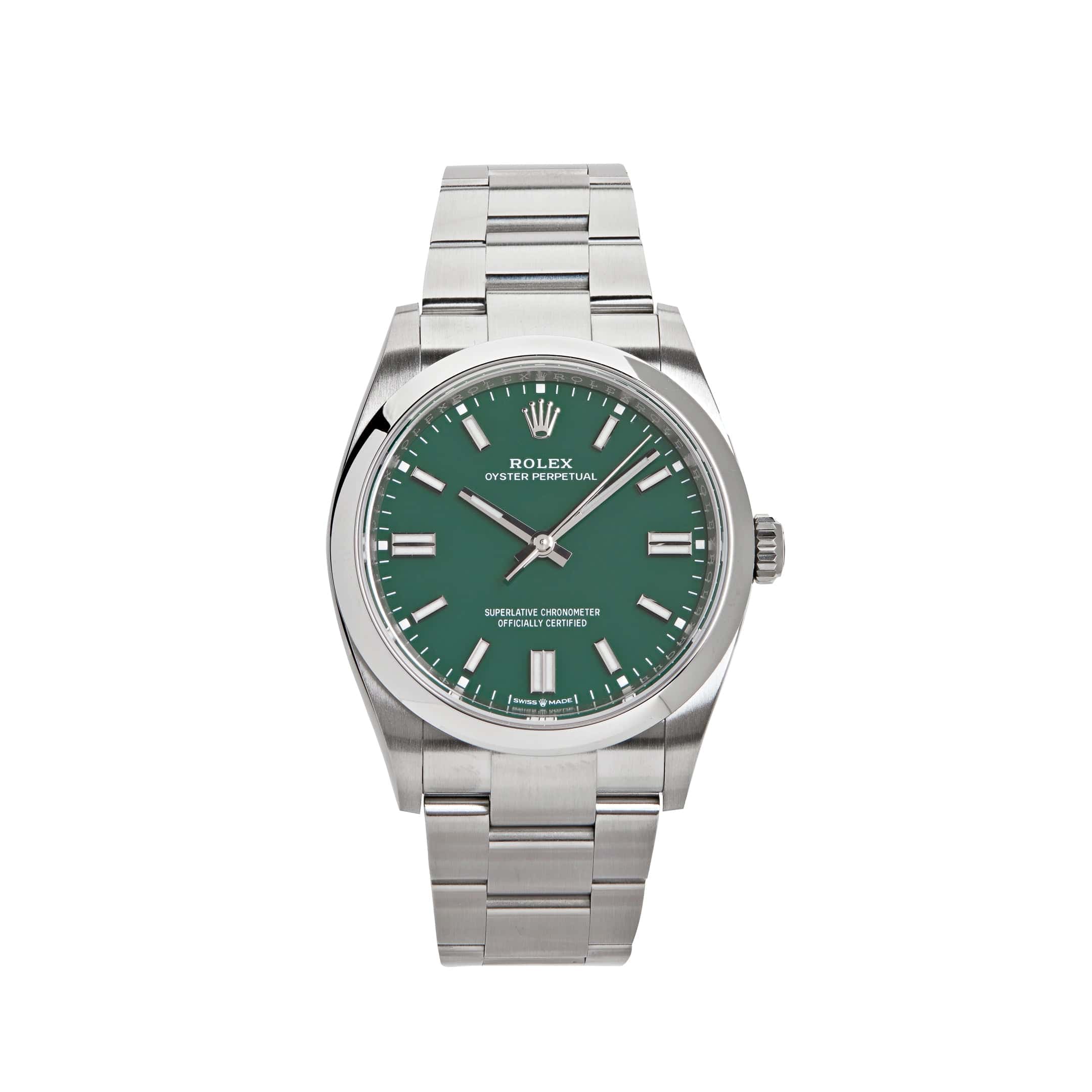 Rolex Oyster Perpetual 36 126000 Stainless Steel Green Dial