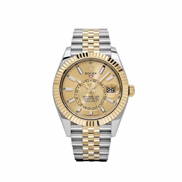 Rolex Sky-Dweller 336933 Stainless Steel Yellow Gold Jubilee Champagne Dial (2024)