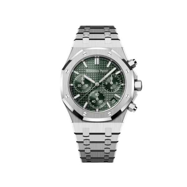Audemars Piguet Royal Oak 26240ST.OO.1320ST.04 Selfwinding Chronograph ’50th Anniversary’ Stainless Steel Khaki Green Dial
