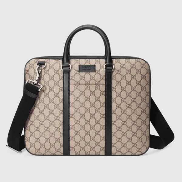GUCCI Supreme Monogram Briefcase Black