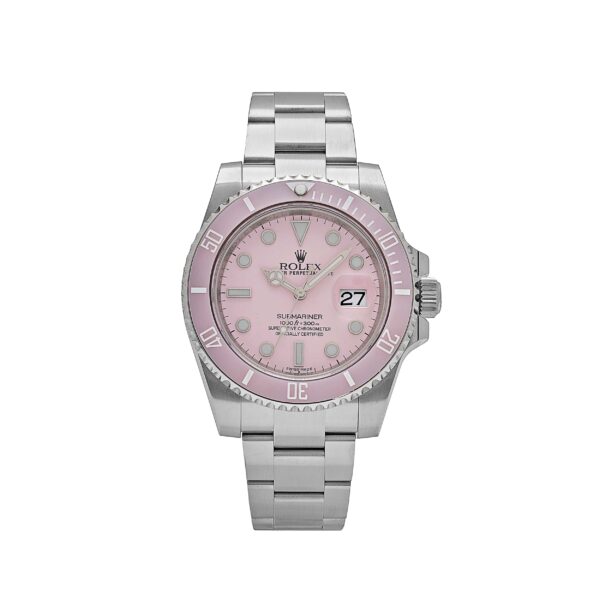 Rolex Submariner Date 116610LN Stainless Steel With Aftermarket Custom Made Pink Dial (2019)